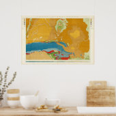 Grünes Flussbecken Geologisch Poster (Küche)