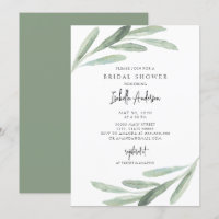 Grünes Foliage Olive Branch Brautparty