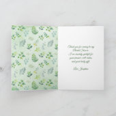 Grünes Foliage Wreath Brautparty Dankeskarte (Innenseite)