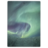 Grünes Foto Aurora Borealis Klemmbrett (Rückseite)