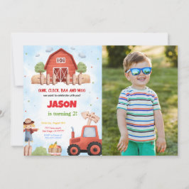 Grünes Foto der Geburtstagspartei Einladung