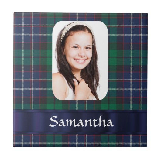 Grünes Foto Fliese (Vorderseite)