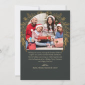 Grünes Foto Frohe Weihnachtsgrün Feiertagskarte (Rückseite)