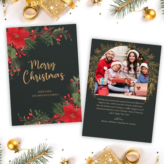 Grünes Foto Frohe Weihnachtsgrün Feiertagskarte