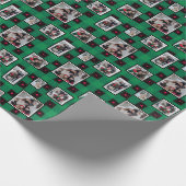 Grünes Foto Geschenkpapier (Ecke)
