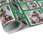 Grünes Foto Geschenkpapier (Rolleneckpunkt)