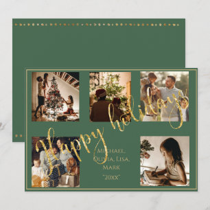 Grünes Foto Weihnachten Gold Frohe Feiertage