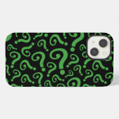 Grünes Fragezeichen iPhone Hülle (Rückseite (Horizontal))