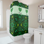 Grünes Fraktal Badezimmer Duschvorhang (Beispiel)