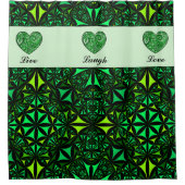 Grünes Fraktal Badezimmer Duschvorhang (Vorderseite)