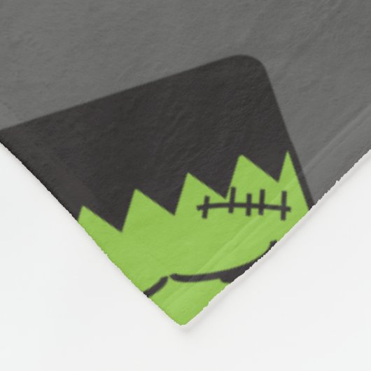 Grünes Frankenstein geht Muster Halloween voran Fleecedecke (Ecke)