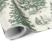 Grünes französisches Weihnachtsgebäck Geschenkpapier (Rolleneckpunkt)