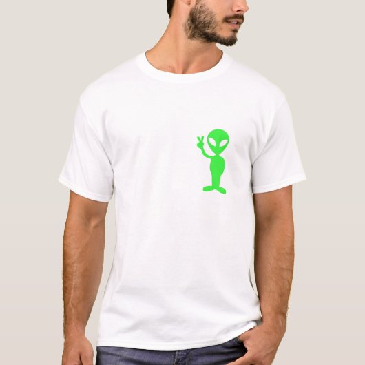 grünes Friedensalien T-Shirt (Vorderseite)