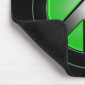 grünes Friedenszeichen Mousepad (Ecke)