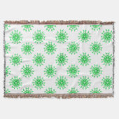 Grünes, frisches Blumenmuster Decke (Vorderseite)