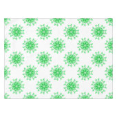 Grünes, frisches Blumenmuster Tischdecke (Vorderseite (Horizontal))