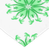 Grünes, frisches Blumenmuster Tischdecke (Schrägansicht)
