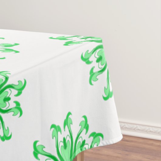 Grünes, frisches Blumenmuster Tischdecke (Beispiel)
