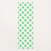 Grünes, frisches Blumenmuster Yogamatte (Vorderseite)