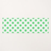 Grünes, frisches Blumenmuster Yogamatte (Vorderseite (Horizontal))