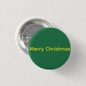 Grünes Frohe Weihnachten Button (Vorne & Hinten)