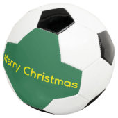 Grünes Frohe Weihnachten Fußball (Dreiviertel)