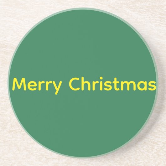Grünes Frohe Weihnachten Getränkeuntersetzer (Vorne)
