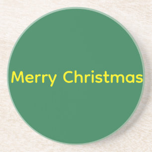 Grünes Frohe Weihnachten Getränkeuntersetzer
