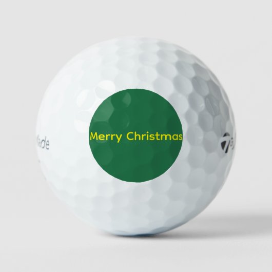 Grünes Frohe Weihnachten Golfball (Vorderseite)