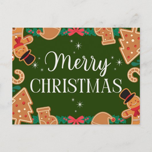 Grünes Frohe Weihnachten Lebkuchen  (Vorderseite)