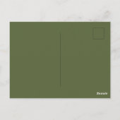 Grünes Frohe Weihnachten Skript Postkarte (Rückseite)