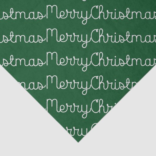 Grünes, fröhliches Weihnachtszettel Seidenpapier (Ausschnitt)
