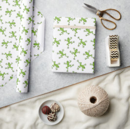 Grünes Frosch-Geschenkpapier, Teich-Tier-Geschenkv Geschenkpapier