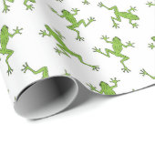 Grünes Frosch-Geschenkpapier, Teich-Tier-Geschenkv Geschenkpapier (Rolleneckpunkt)