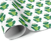 Grünes Froschschutzpapier Geschenkpapier (Rolleneckpunkt)