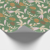 Grünes Frühjahrsmuster Geschenkpapier (Ecke)