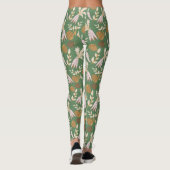 Grünes Frühjahrsmuster Leggings (Rückseite)