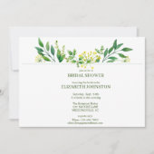 Grünes Frühling Botanische Kräuter Brautparty Part Einladung (Vorderseite)