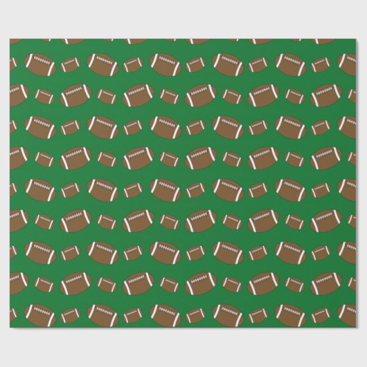 Grünes Fußbällchen Geschenkpapier (Flach)