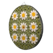 Grünes Gänseblümchen-Omas-Quadrat-Häkelmuster Flor Dartscheibe (Vorderseite rechts)