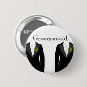 Grünes Gartennelke Groomsmaid Abzeichen für eine Button (Vorne & Hinten)