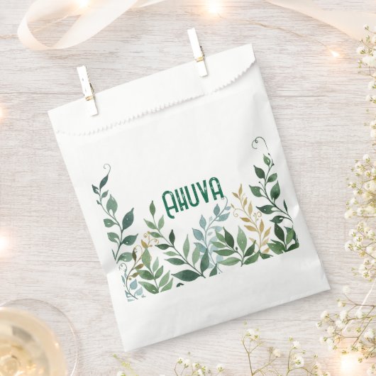 Grünes Gastgeschenk Geschenktütchen (Ausgeschnitten)