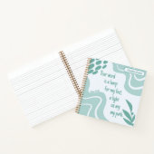 Grünes Gebet der weiblichen Bibelverse Notizblock (Innenseite)