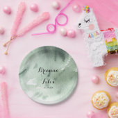 Grünes Gebirgsland Hochzeitskuchen Pappteller (Party)