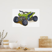 Grünes Gelände-Abenteuer-Quadrad Poster (Küche)