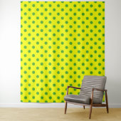 Grünes Gelb Punkte Muster Design Wandteppich (Beispiel)