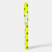 Grünes Gelb Punkte Musterdesign Case-Mate iPhone Hülle (Rückseite / Links)
