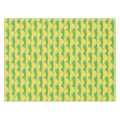 Grünes Gelbes Gator Alligator Croc Krokodil Tier Tischdecke (Vorderseite (Horizontal))