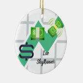 Grünes Geld | Finanzielle | Keramik Ornament (Rechts)