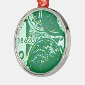 Grünes Geld Ornament Aus Metall (Links)